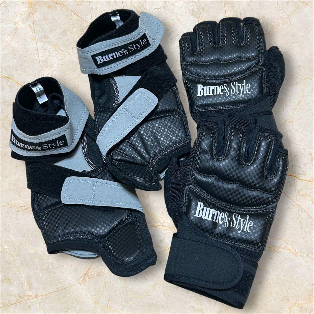 【1回のみ使用】バーネススタイル ボクシンググローブ(M)・シューズ(M)セット