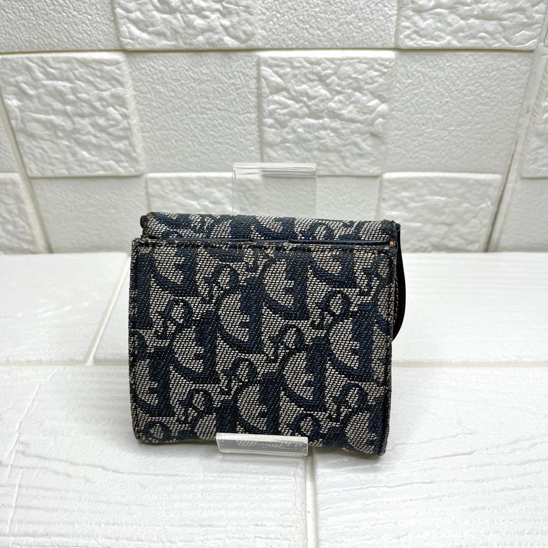 ✨美品✨☘️クリスチャンディオール☘️✨折り財布✨トロッター柄✨キャンバスレザー✨