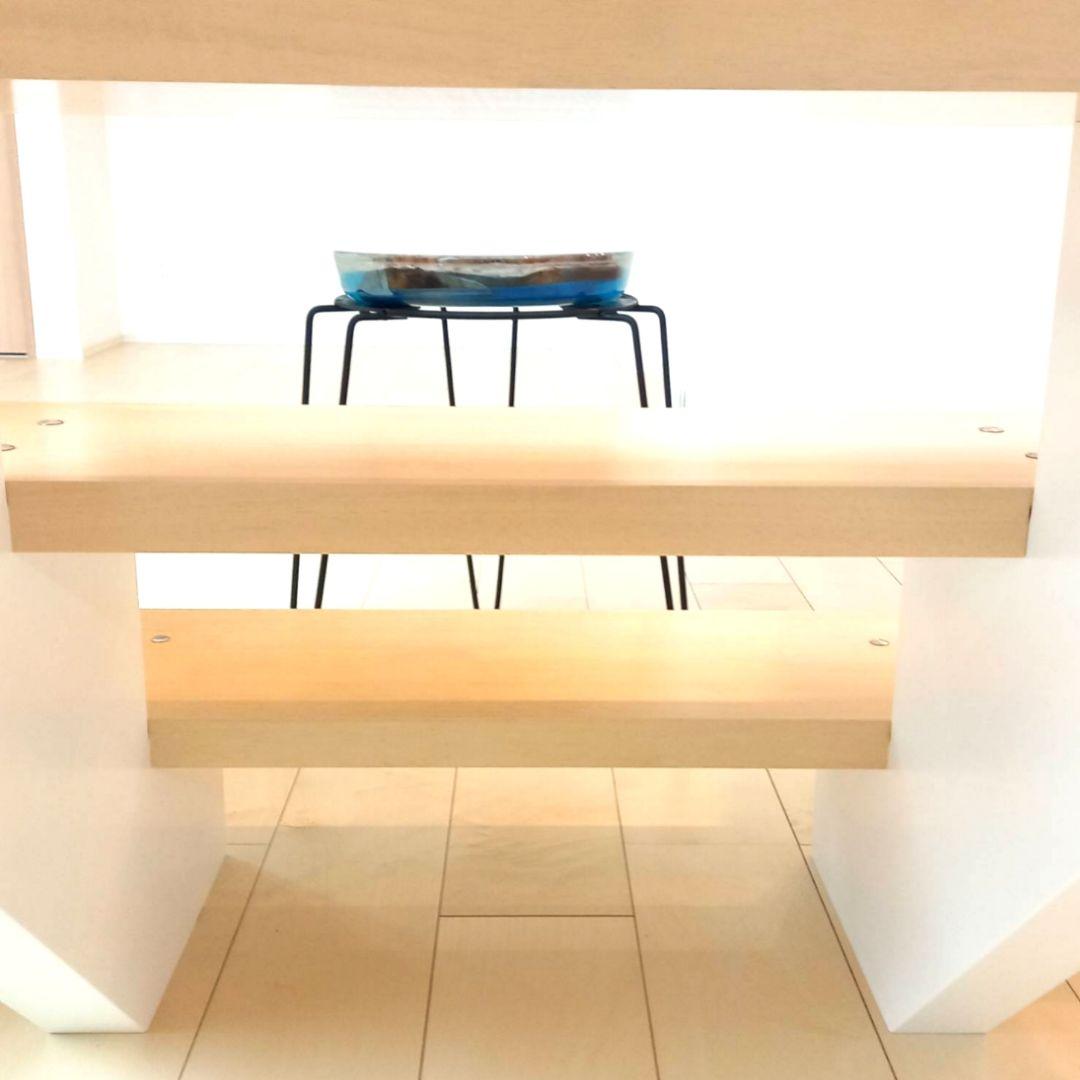 おー　レジンサイドテーブル　樺　瘤