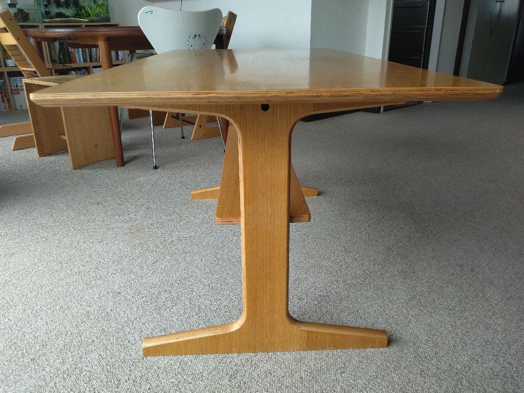 MUJI無印良品 ダイニングでリビングでもつかえるテーブル/オーク材130cm