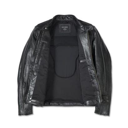 Harley-Davidson ブラックレザー シングル ライダース