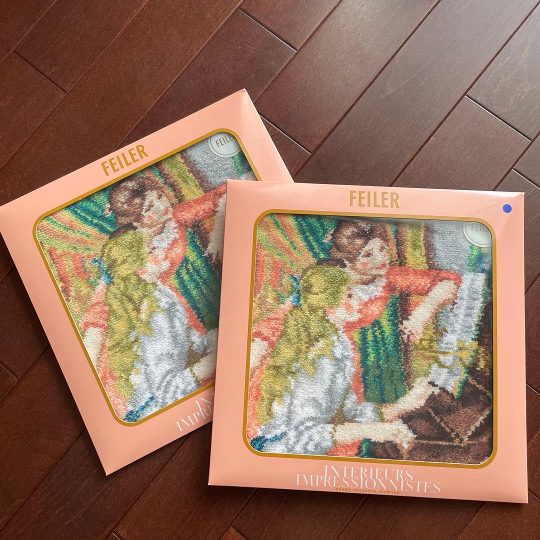 FEILER 印象派デザイン ルノワール　ハンカチ 2枚セット