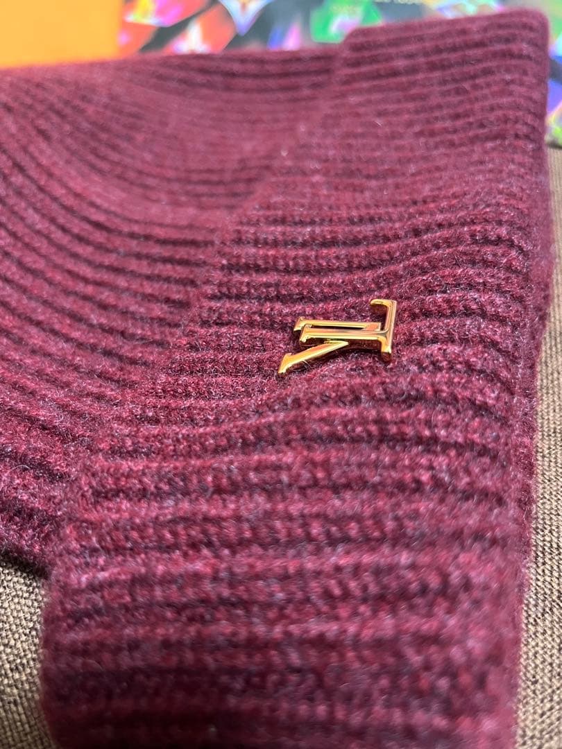 ルイヴィトン　ニット帽　ビーニー・LV スパーク　ボルドー　マイ♡