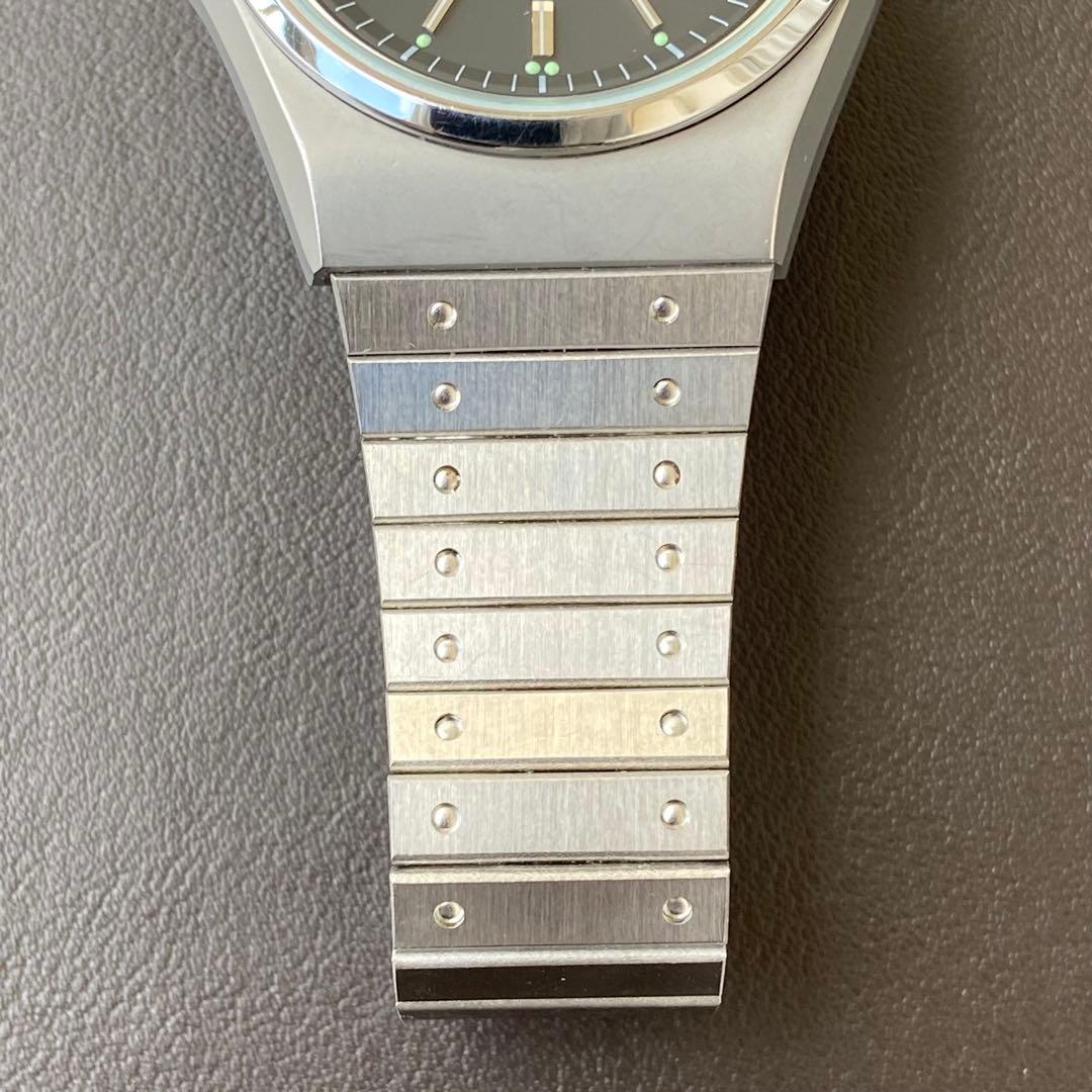 シチズン オールドクォーツ ブラックダイアル ガラス傷無し ロゴプレート 極美品