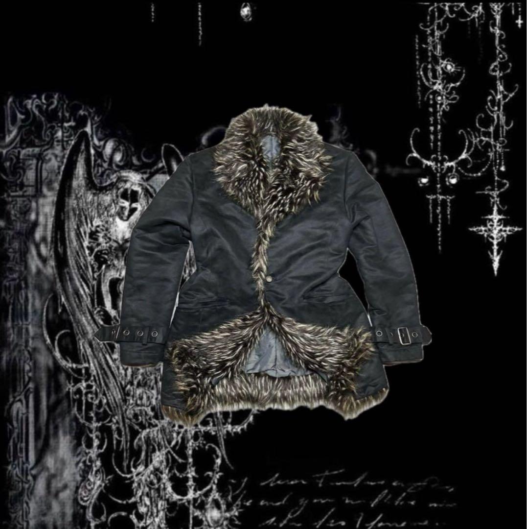 00s archive vkei punk 平成　fur jacket