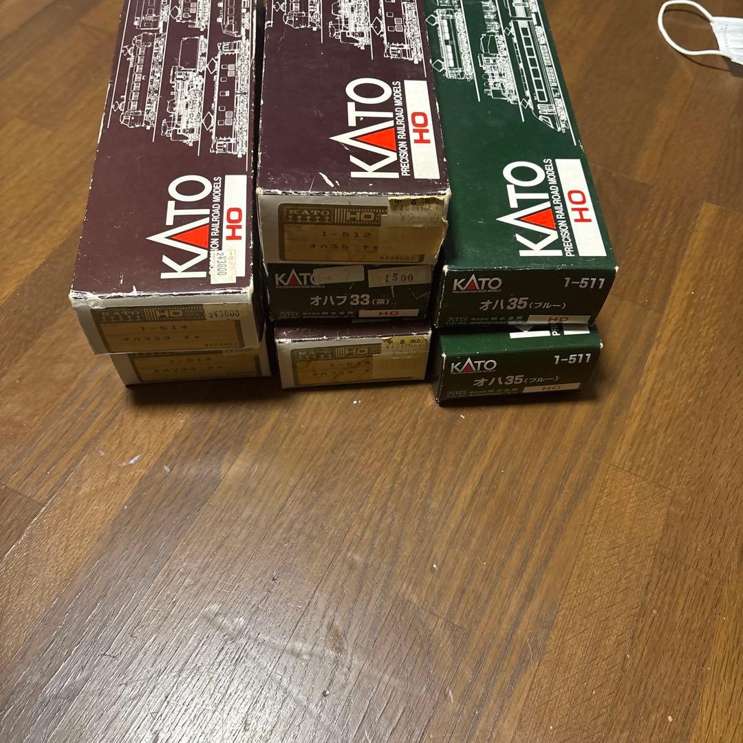 KATO HOゲージ 両セット 中古6輌オハフ42（茶） おまけ、の計7輌写真3