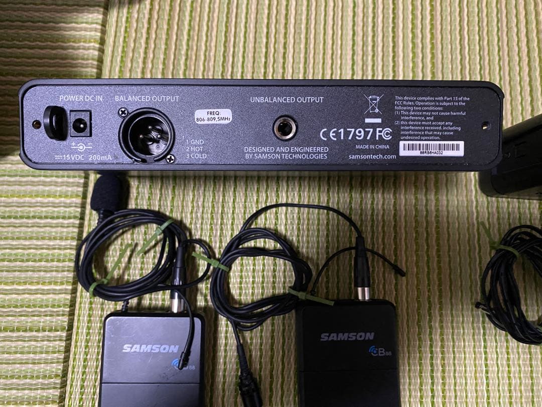 【2個セット】SAMSON Concert 88 ワイヤレスマイクシステム