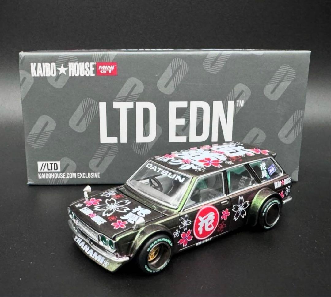 ミニカー KAIDO HOUSE LTDEDN DATSUN 510 HANAMI