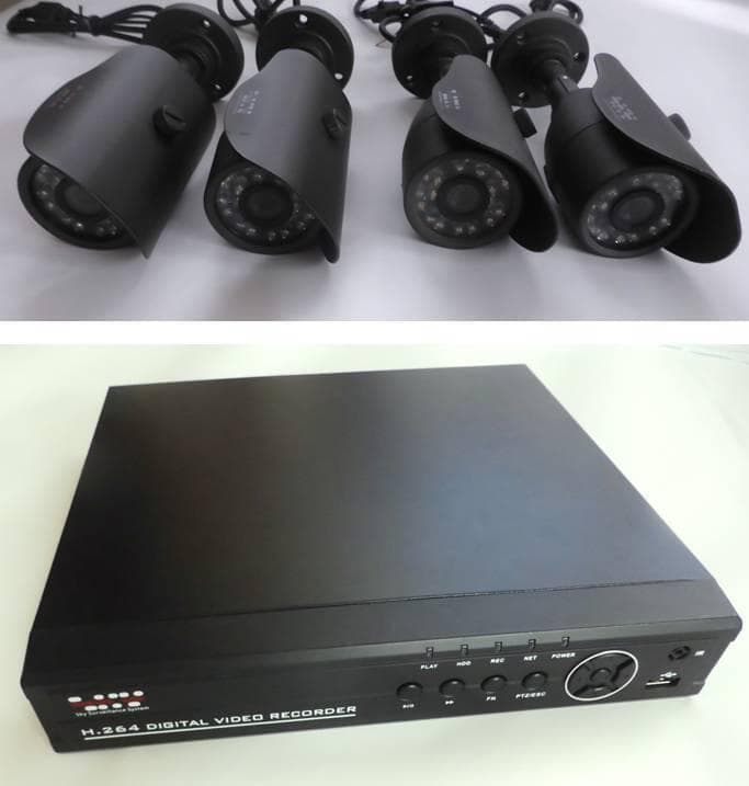 防犯カメラ　H.264デジタルビデオレコーダー　52万画素カメラ付　HDD1TB