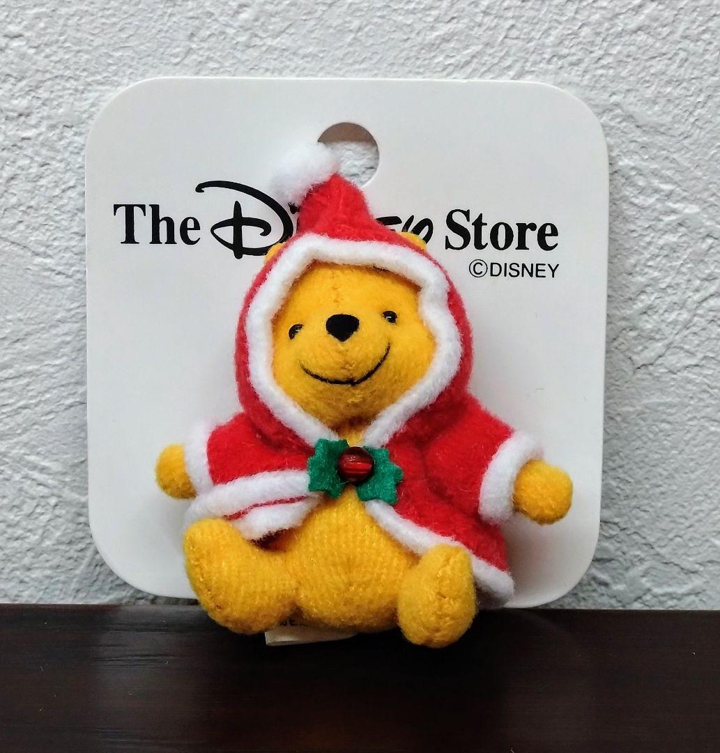 ★激レア★レトロ★ディズニーストア★クリスマス★サンタプーさん★ぬいぐるみバッジ