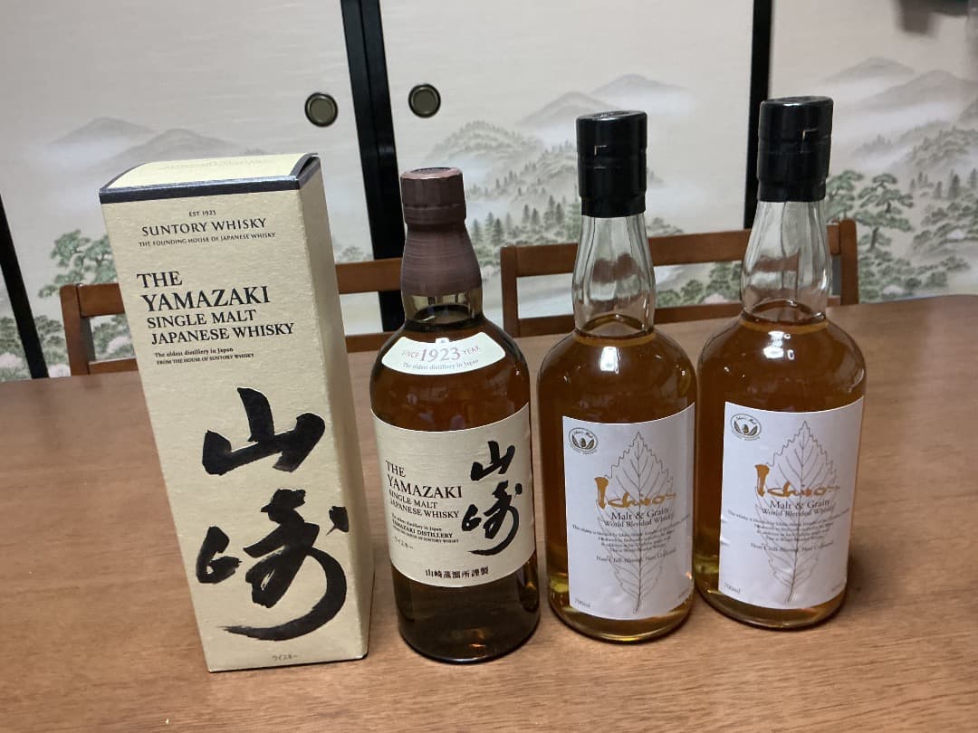 新品未開栓 山崎シングルモルト箱付き　イチローズモルトホワイトラベル２本