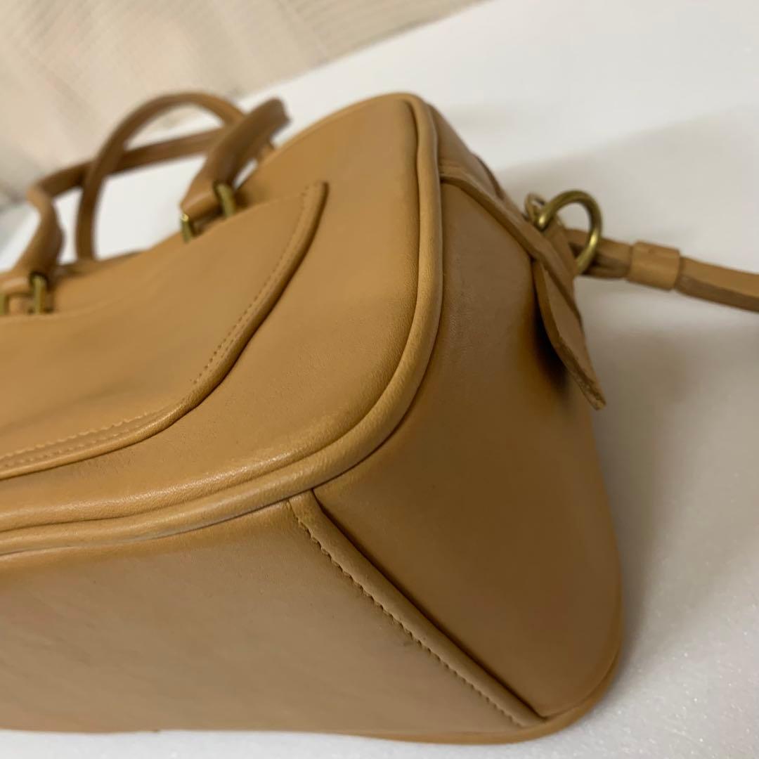 オールドコーチ ハンドバッグ 本革 レザー ベージュ 9768