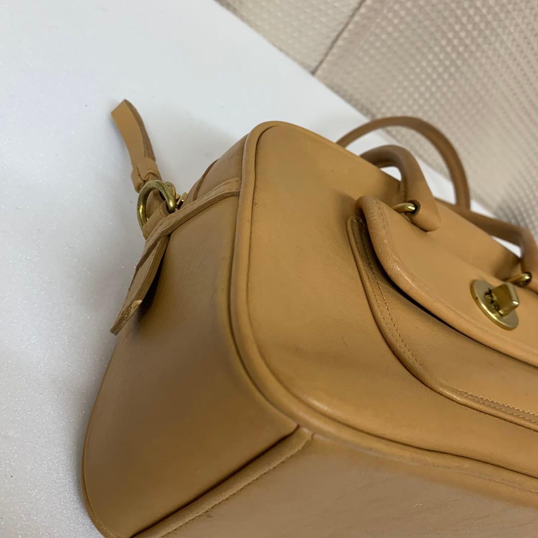 オールドコーチ ハンドバッグ 本革 レザー ベージュ 9768