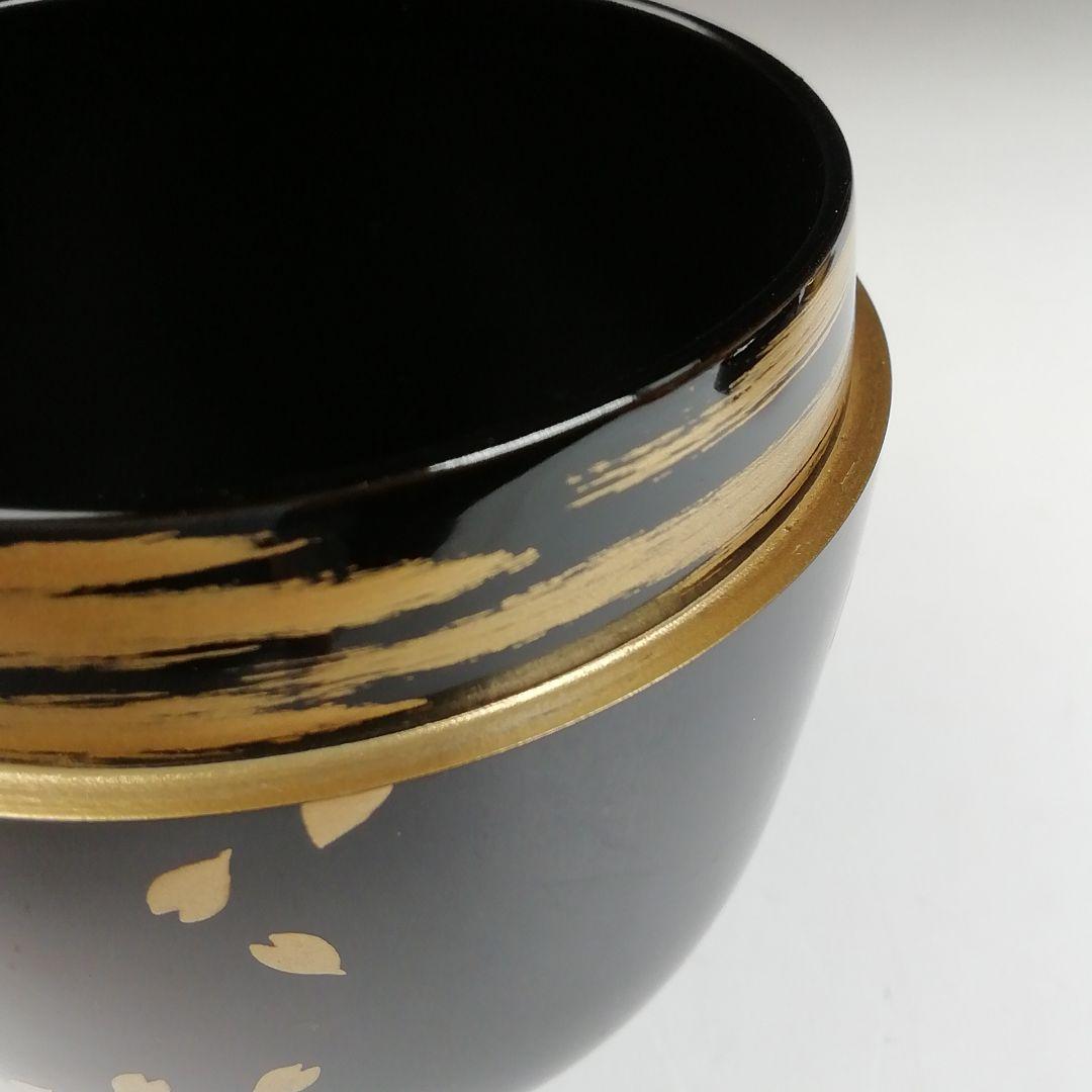 Ｔ８３４　棗　『花吹雪蒔絵』『中棗』『竹内幸斎 作』　共箱　茶道具