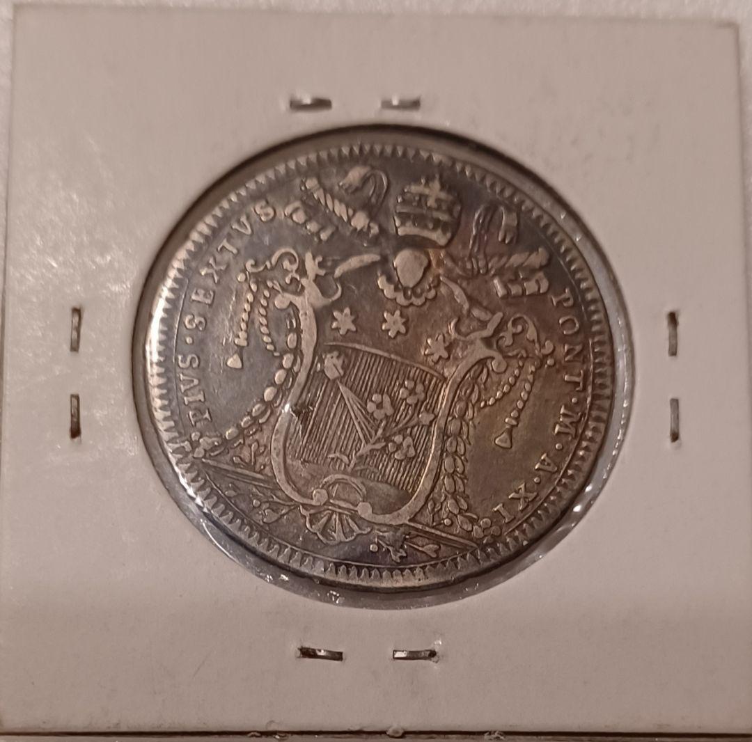 1785年(240年前) 教皇領 イエスの最初の弟子 聖ペテロと聖アンデレの銀貨