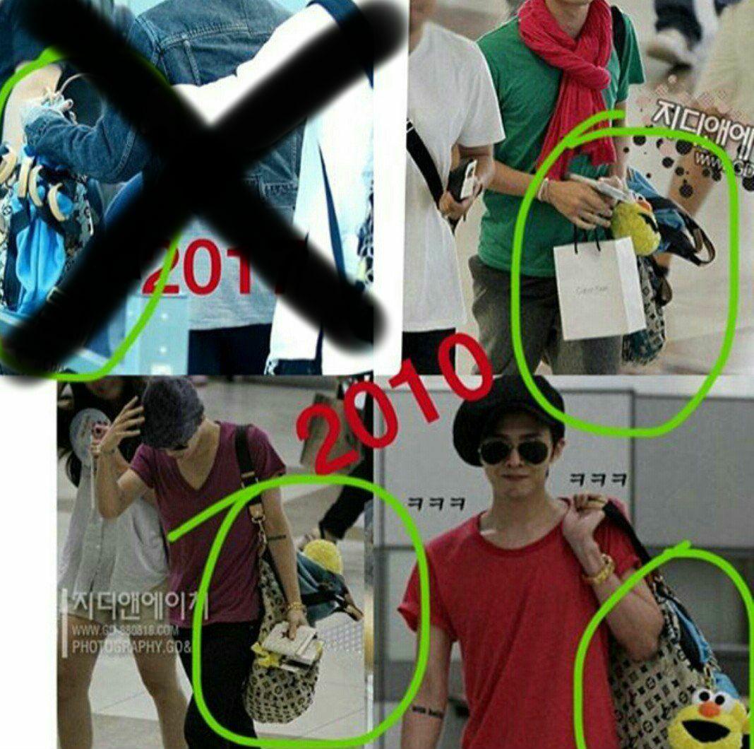 激レア！2010年 G-DRAGONが夏の間中バックに付けてた黄色エルモ