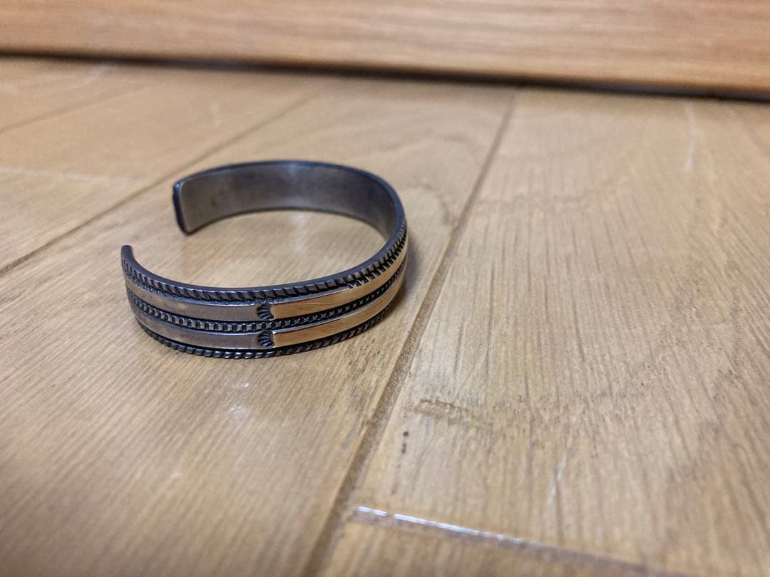 インディアンジュエリー　ナバホ　ブルースモーガン　14K バングル