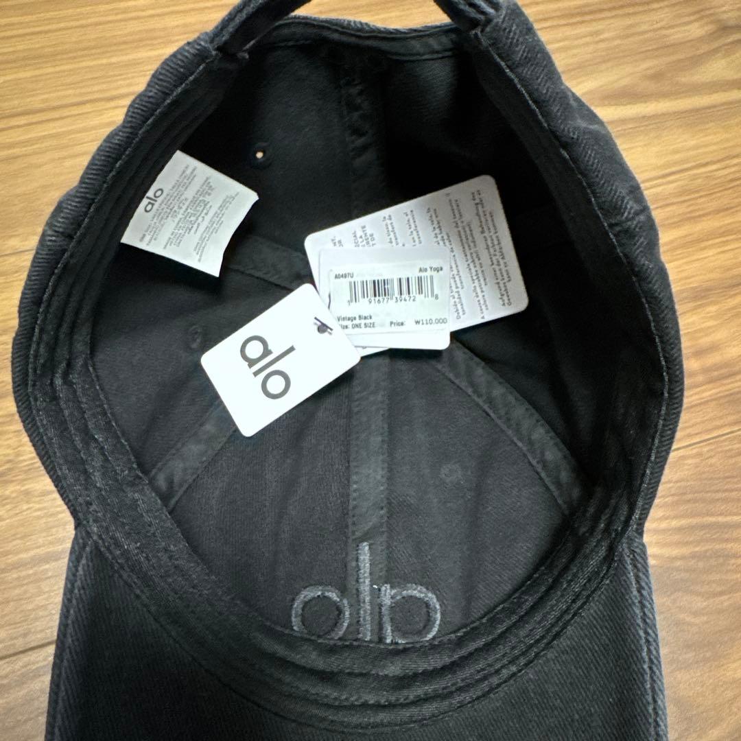 alo キャップ　ビンテージブラック　正規品