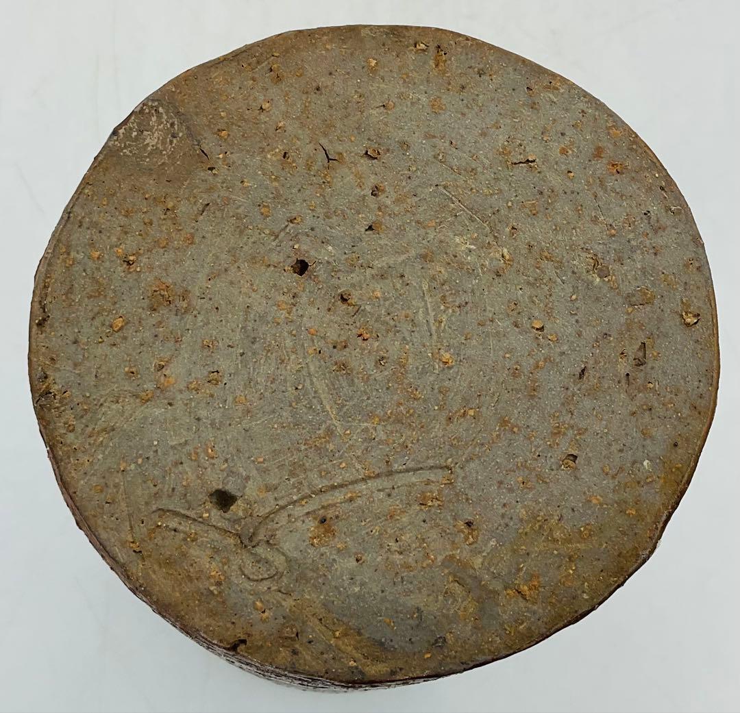 【902】★人間国宝・藤原啓先生　備前焼花入　四方桟共箱★