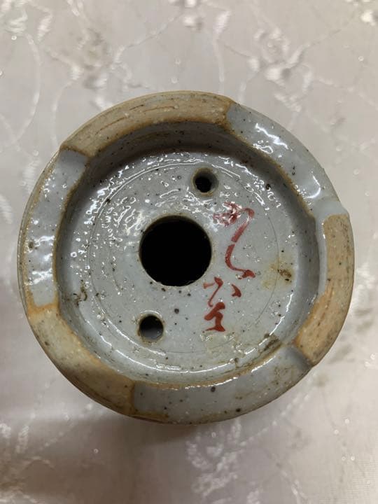 九谷　筒　盆栽鉢　絵鉢