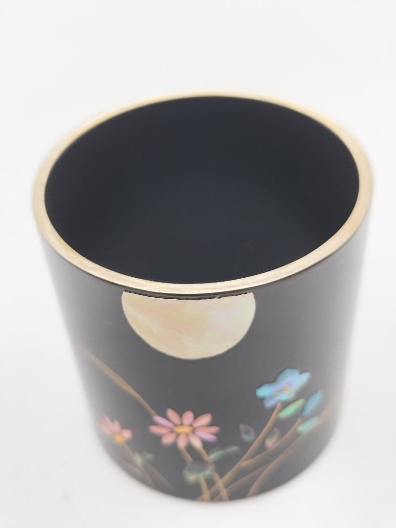 c423【新品・未使用】蓋置 唐銅 月秋草 金谷宗林 木箱 茶道具