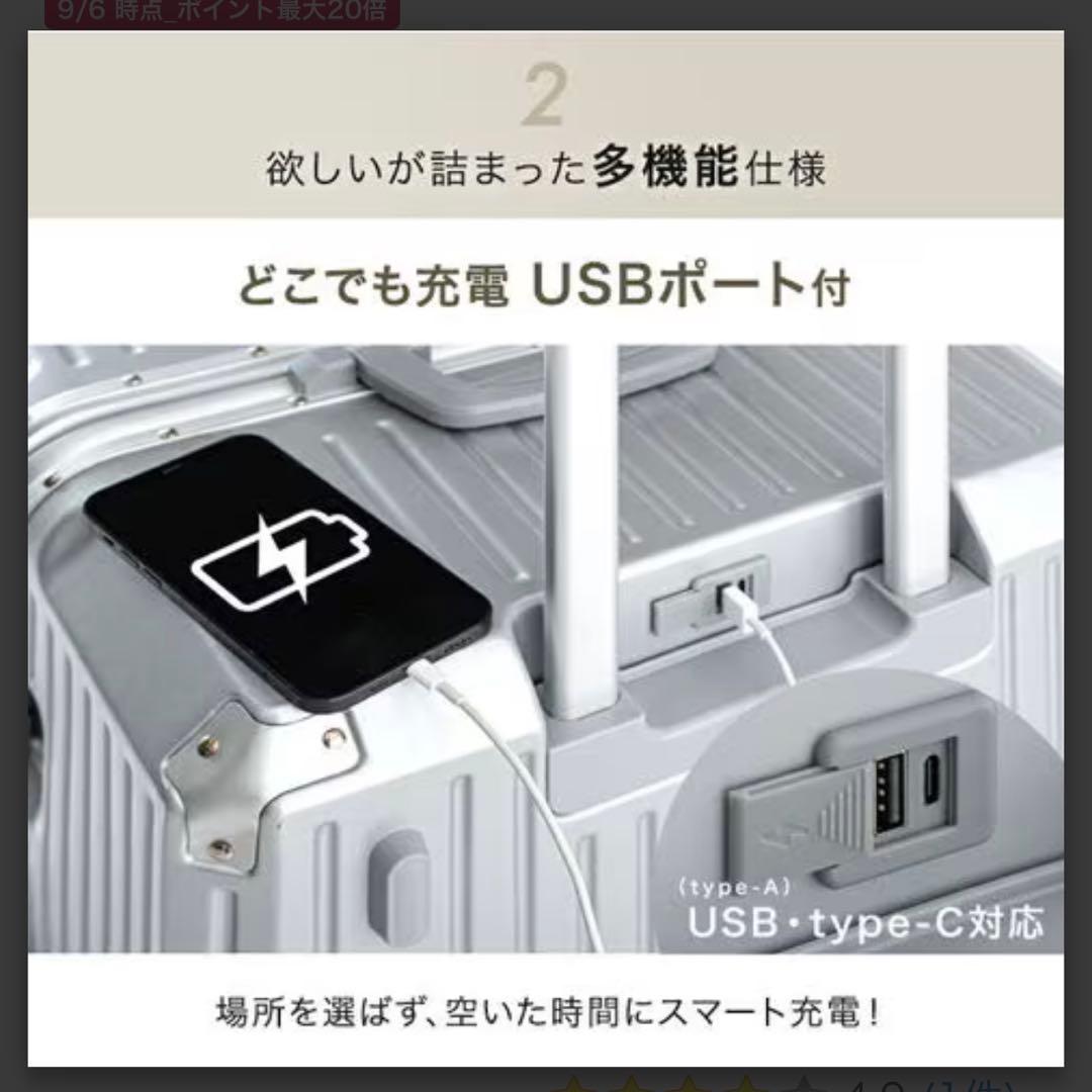 新品未使用！キャリーケース頑丈アルミフレーム！カラーブラック