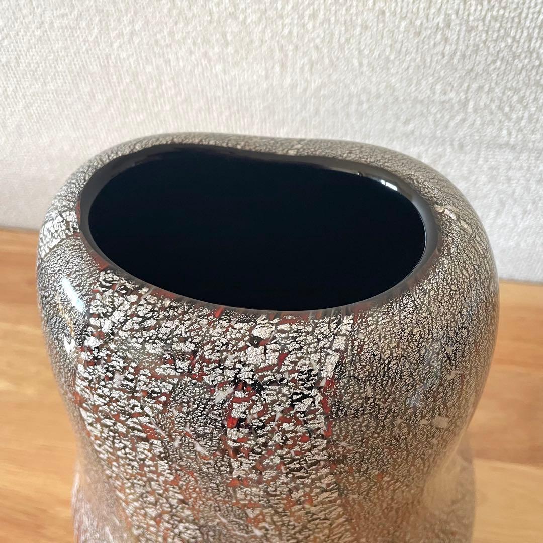 小林貢 宙吹硝子 花瓶 花器 ガラス工芸 花しぐれ フラワーベース