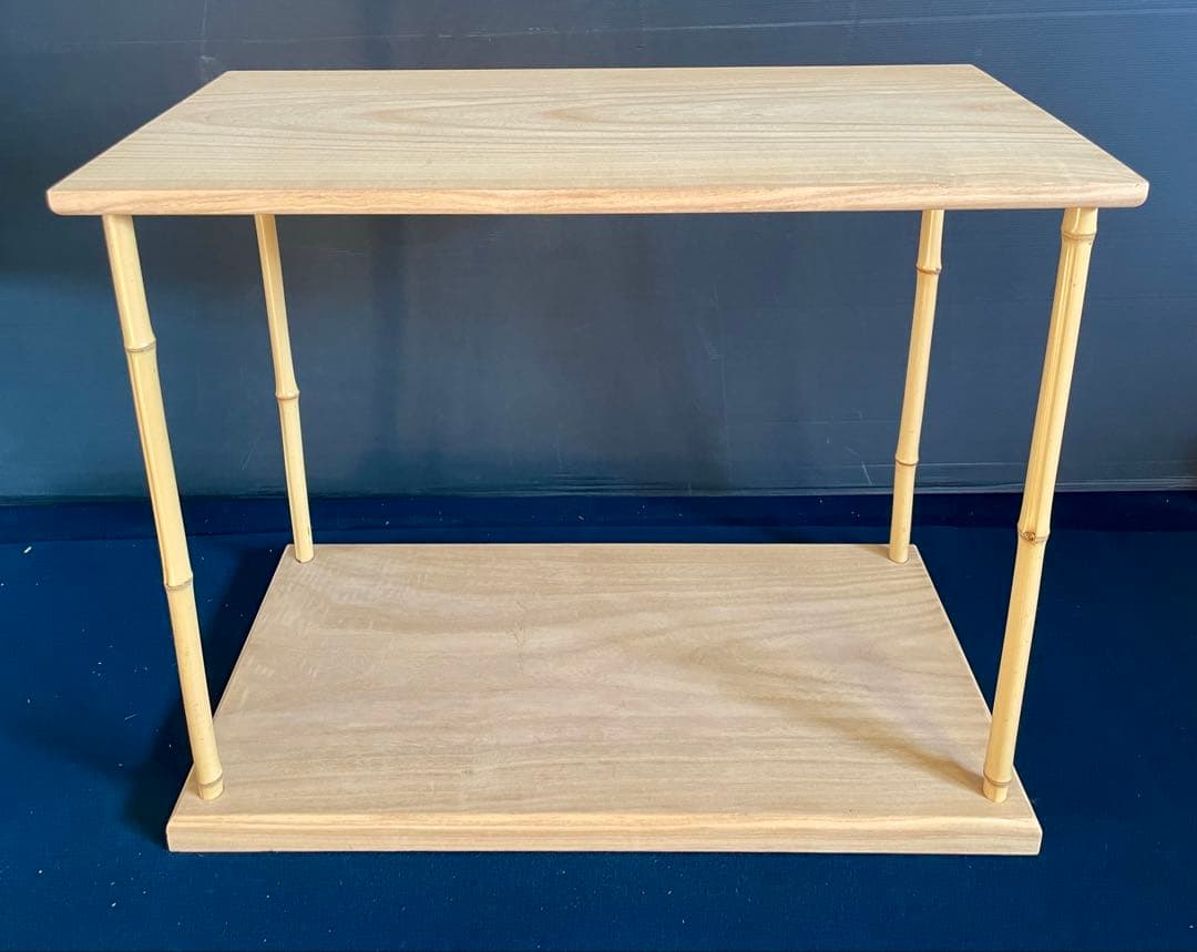 【美品】「母」 竹台子 行台子 組立式 桐 竹 茶道具 紙箱 （1211台①）