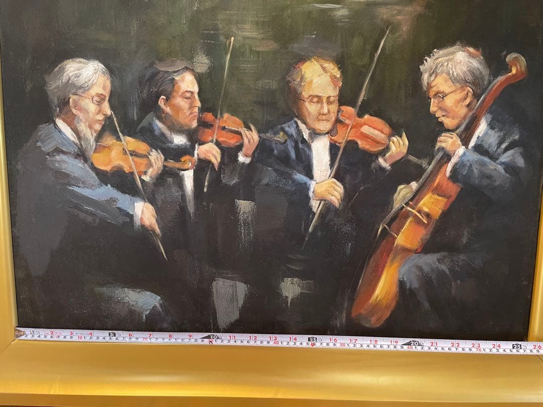 【アンティーク】絵画　油絵　海外入手　作者不明　美術品　大型