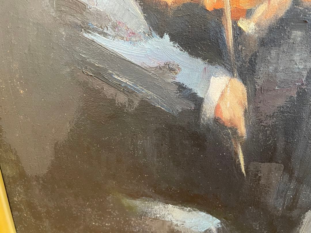 【アンティーク】絵画　油絵　海外入手　作者不明　美術品　大型