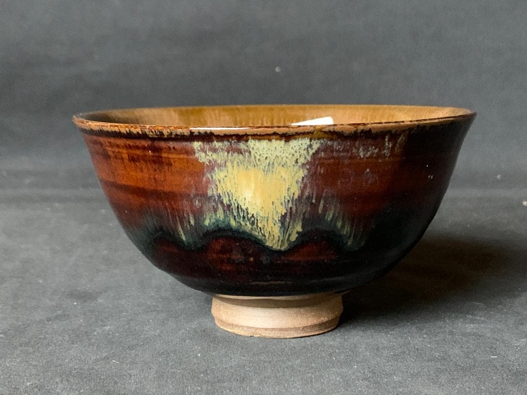 高取焼 鬼丸雪山造 茶碗 共箱 茶道具　727