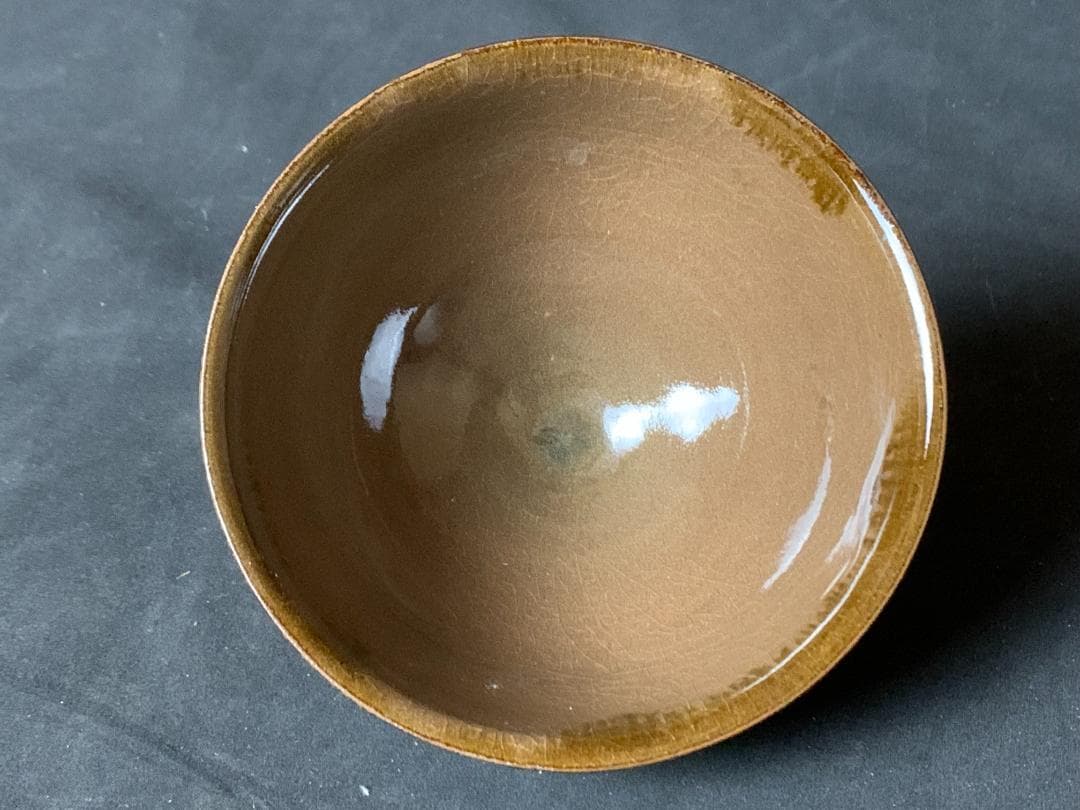 高取焼 鬼丸雪山造 茶碗 共箱 茶道具　727