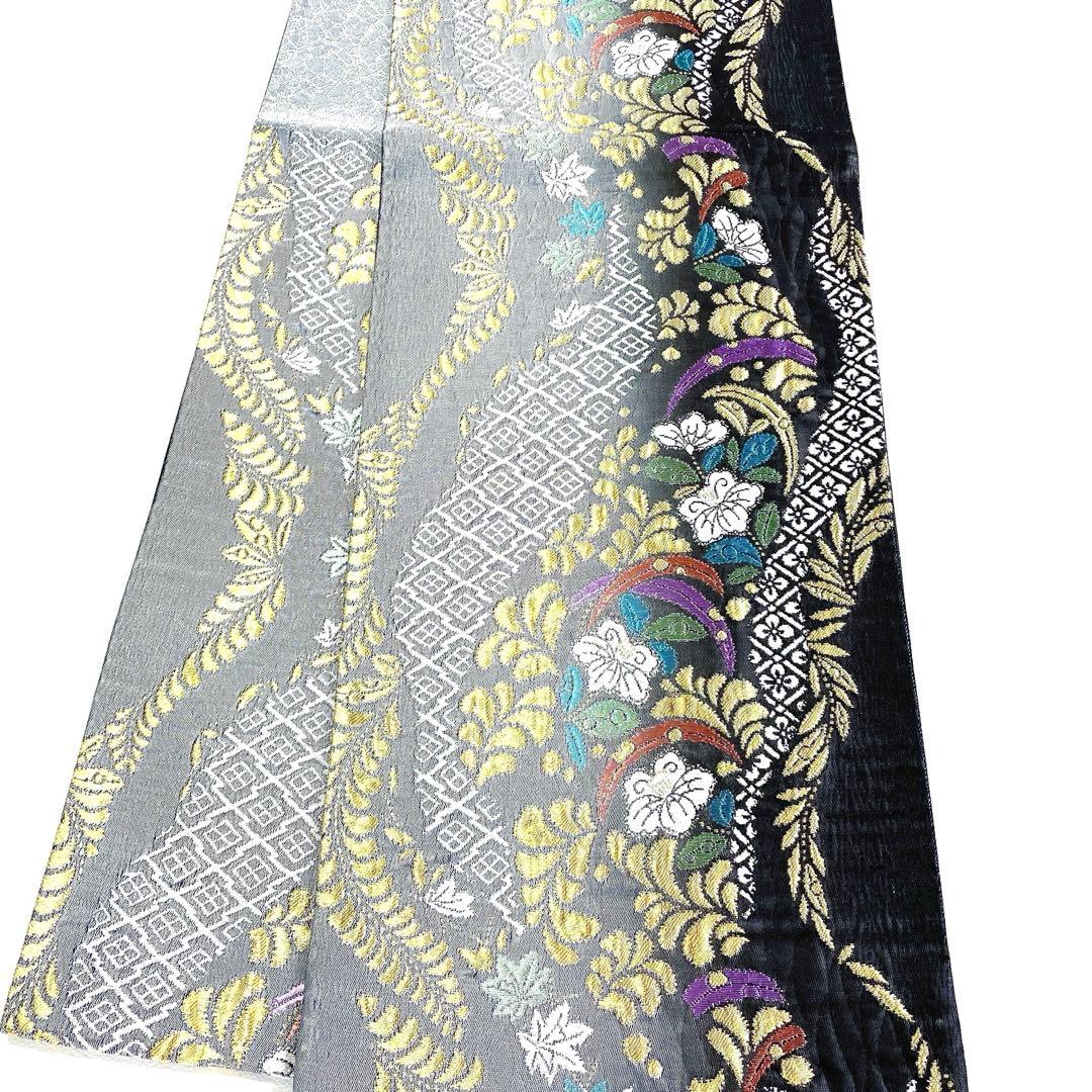 専用帯5753 5743 二点セット ●高級 正絹 六通 袋帯 辻ヶ花