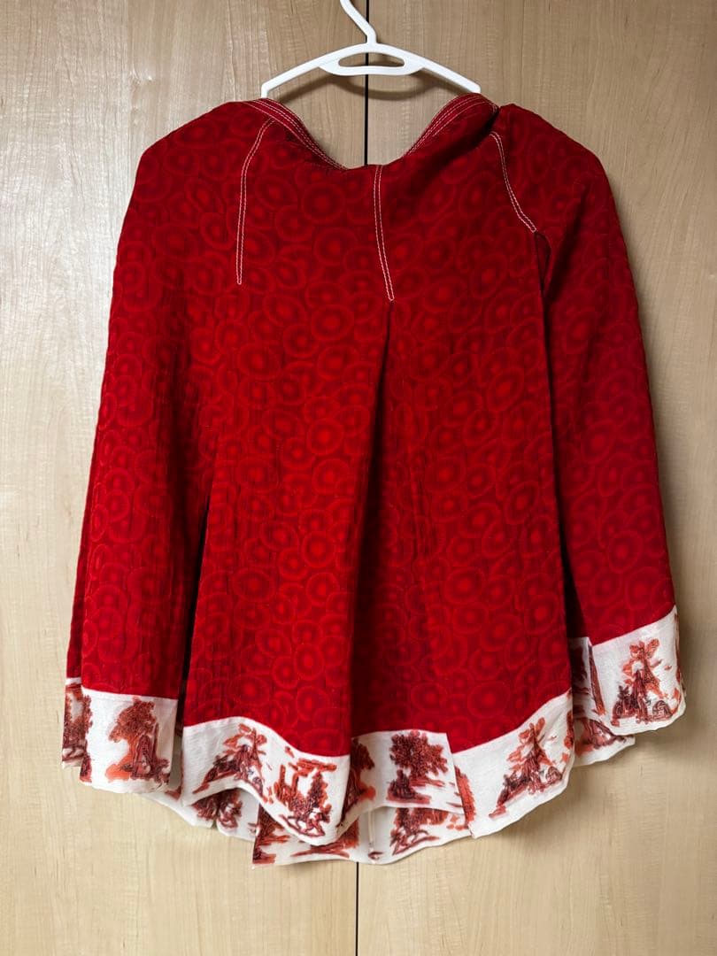 HERMES レッド フレアスカート フランスサイズ40