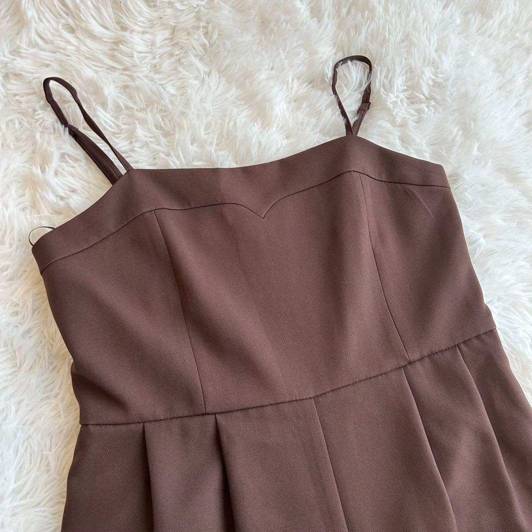 【新品✨️】niana チュールベスト&オールインワン パンツドレス ブラウン M