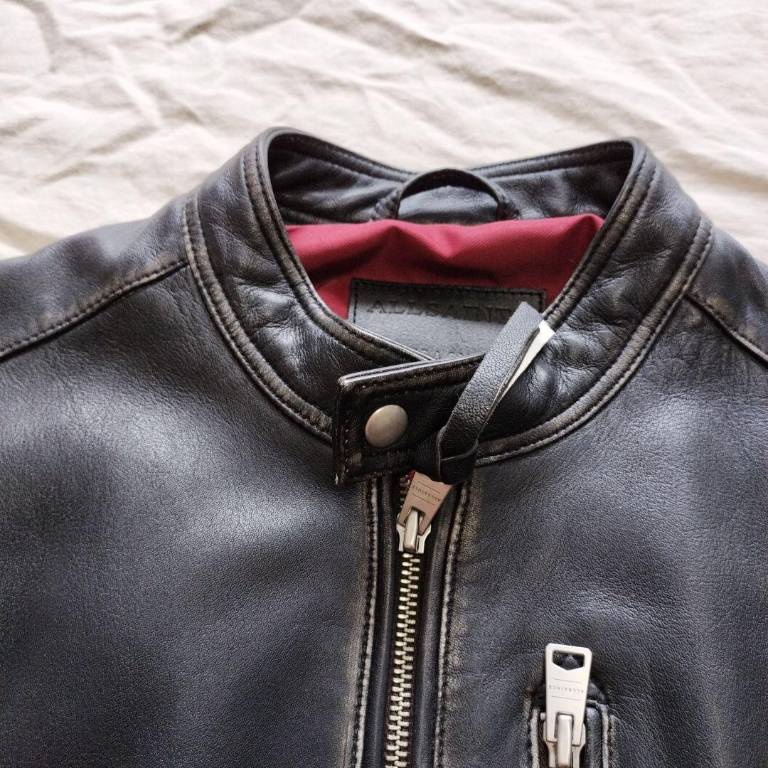 ALLSAINTS オールセインツ ヴィンテージ加工 ラムレザージャケット 羊革