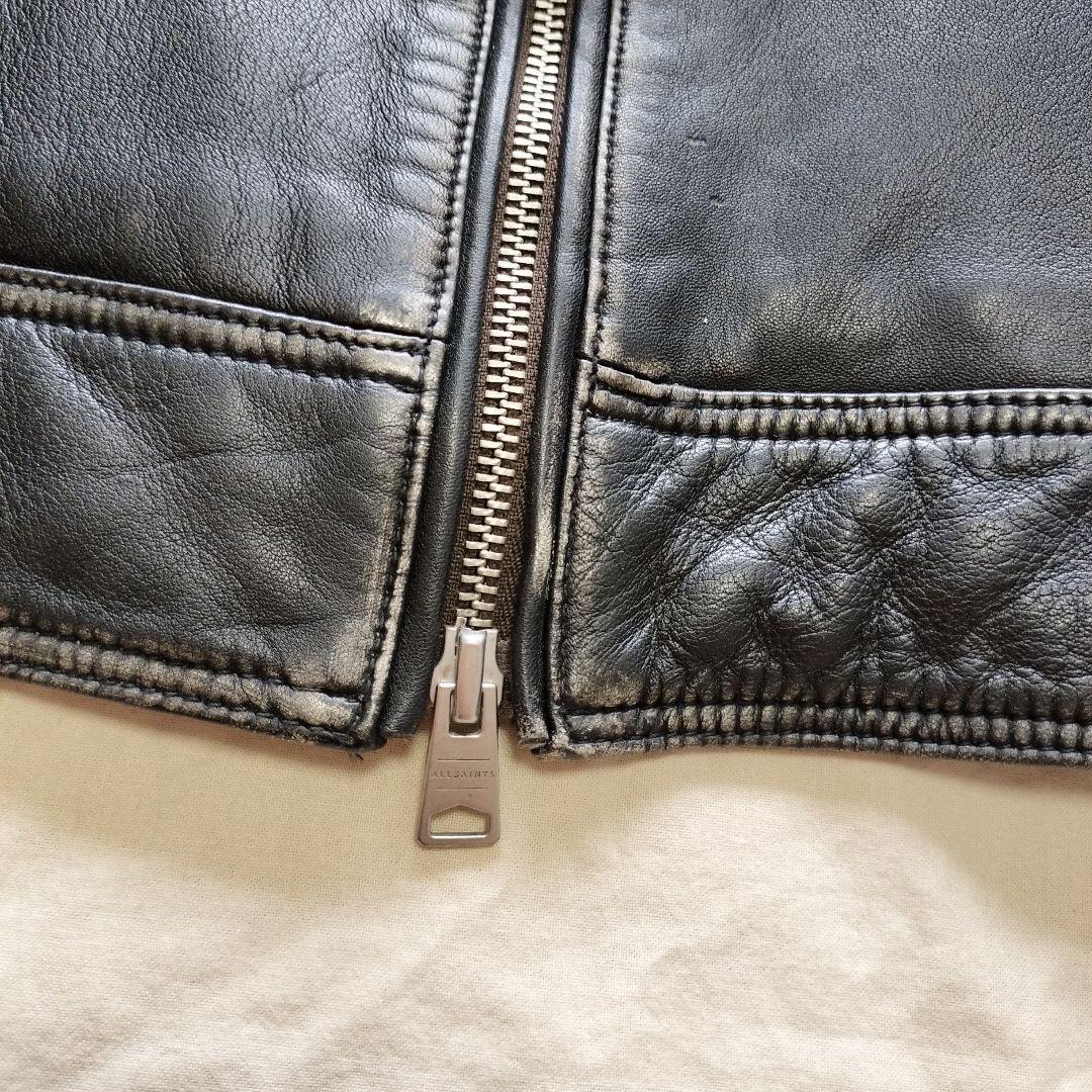 ALLSAINTS オールセインツ ヴィンテージ加工 ラムレザージャケット 羊革