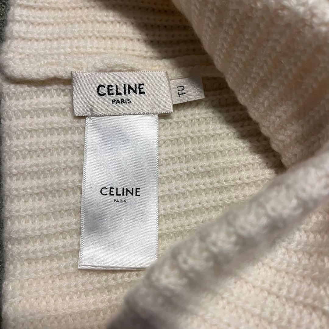 CELINE ロゴエンブロイダリーヘリテージカシミアニットキャップ