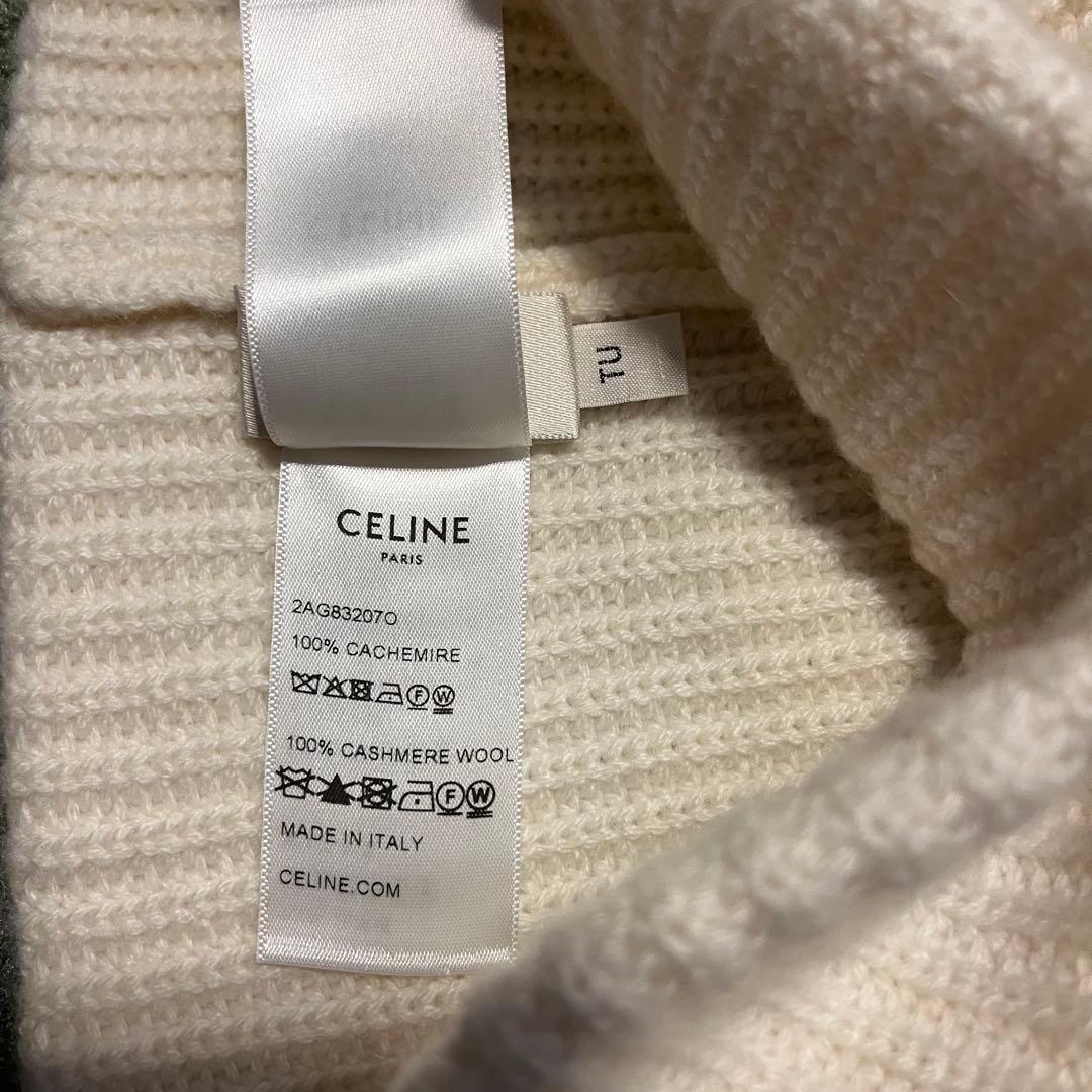CELINE ロゴエンブロイダリーヘリテージカシミアニットキャップ