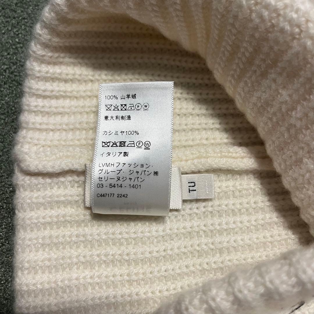 CELINE ロゴエンブロイダリーヘリテージカシミアニットキャップ