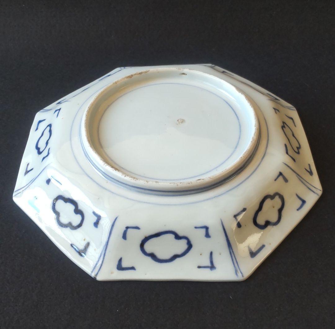 古伊万里　染付　八角皿