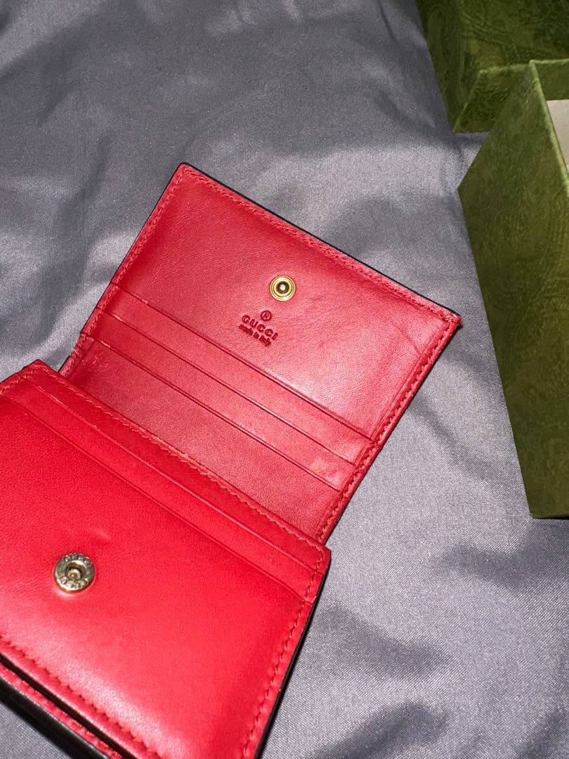 GUCCI 二つ折り財布 チェリー