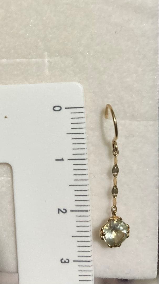 ジュエリーツツミk10イエローゴールドグリーンアメジストネックレス・ピアスセット