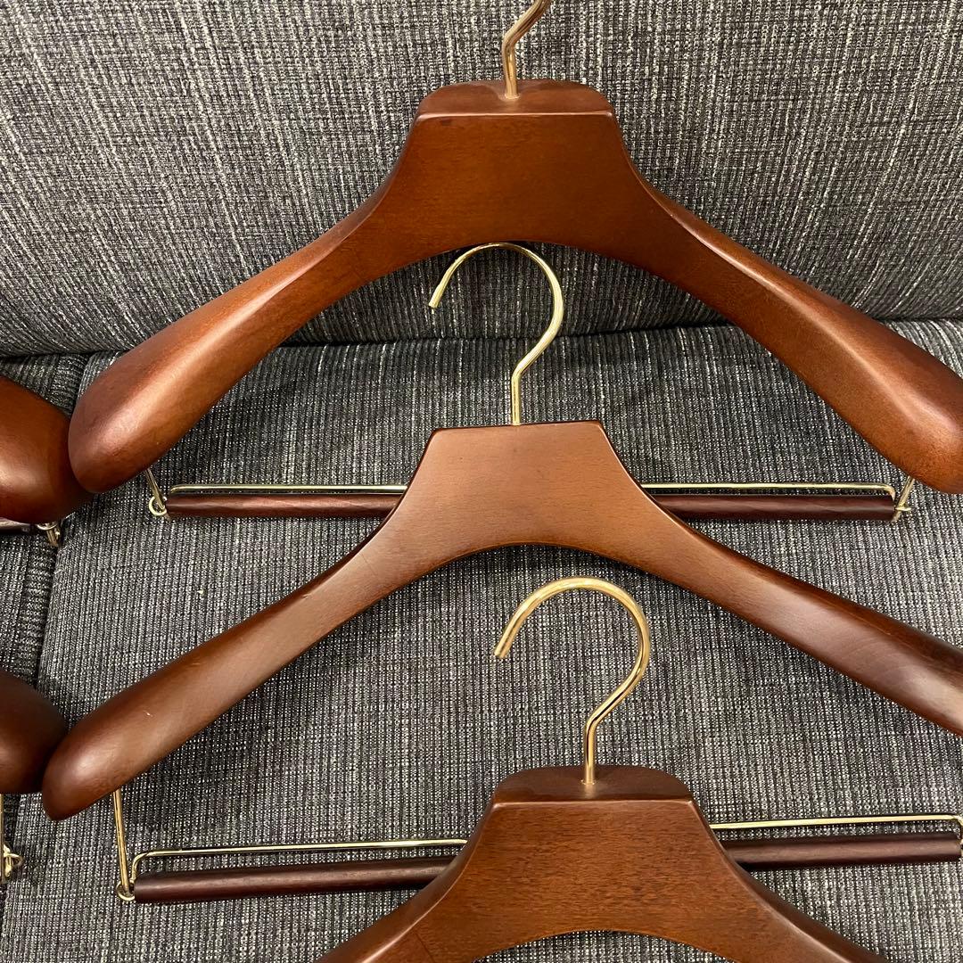 木製スーツハンガー 6本セット