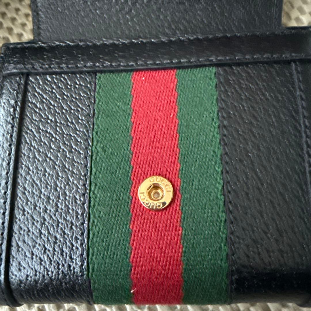 GUCCI GGロゴ 二つ折り財布 ブラック
