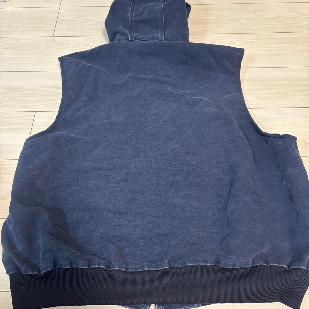 carhartt フード付きベスト ネイビー ダックベスト