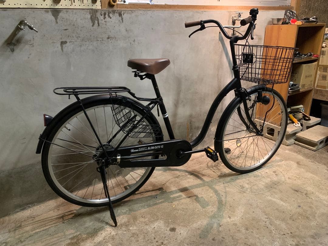 シティサイクル ブラック 26インチ 【安心の整備つき】