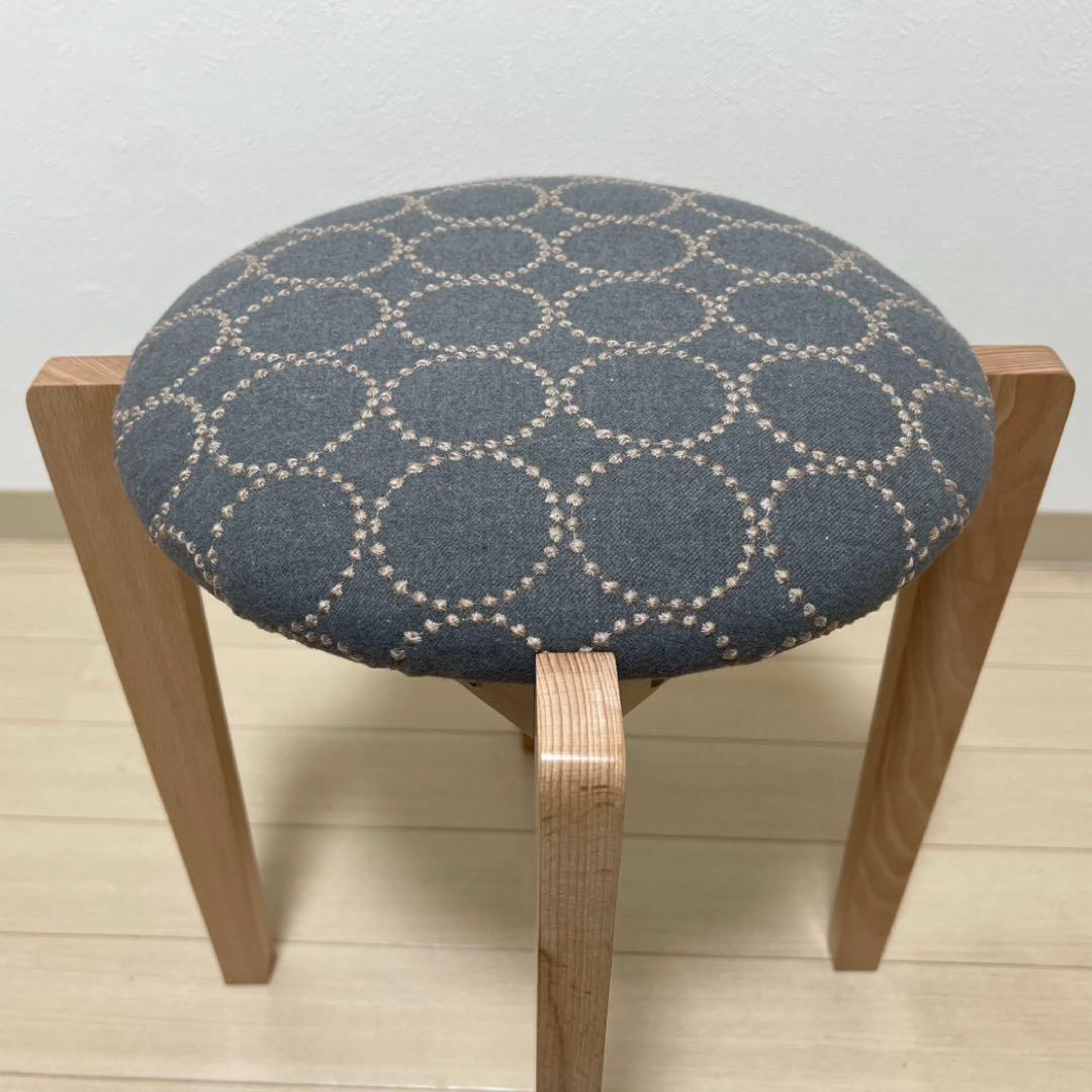 ミナペルホネン dop タンバリン 角脚 スツール 【グレー】椅子 スタッキング