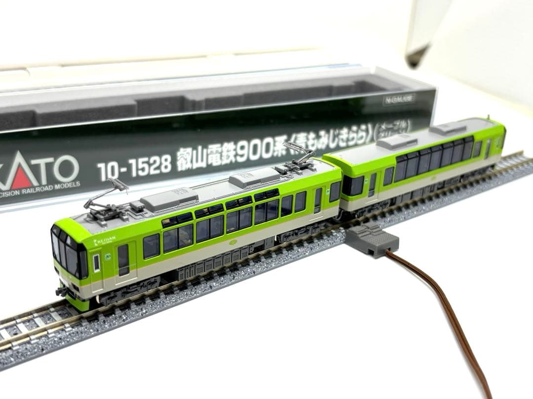 人気の観光電車！KATO 10-1528 叡山電鉄900系 青もみじきらら 2両