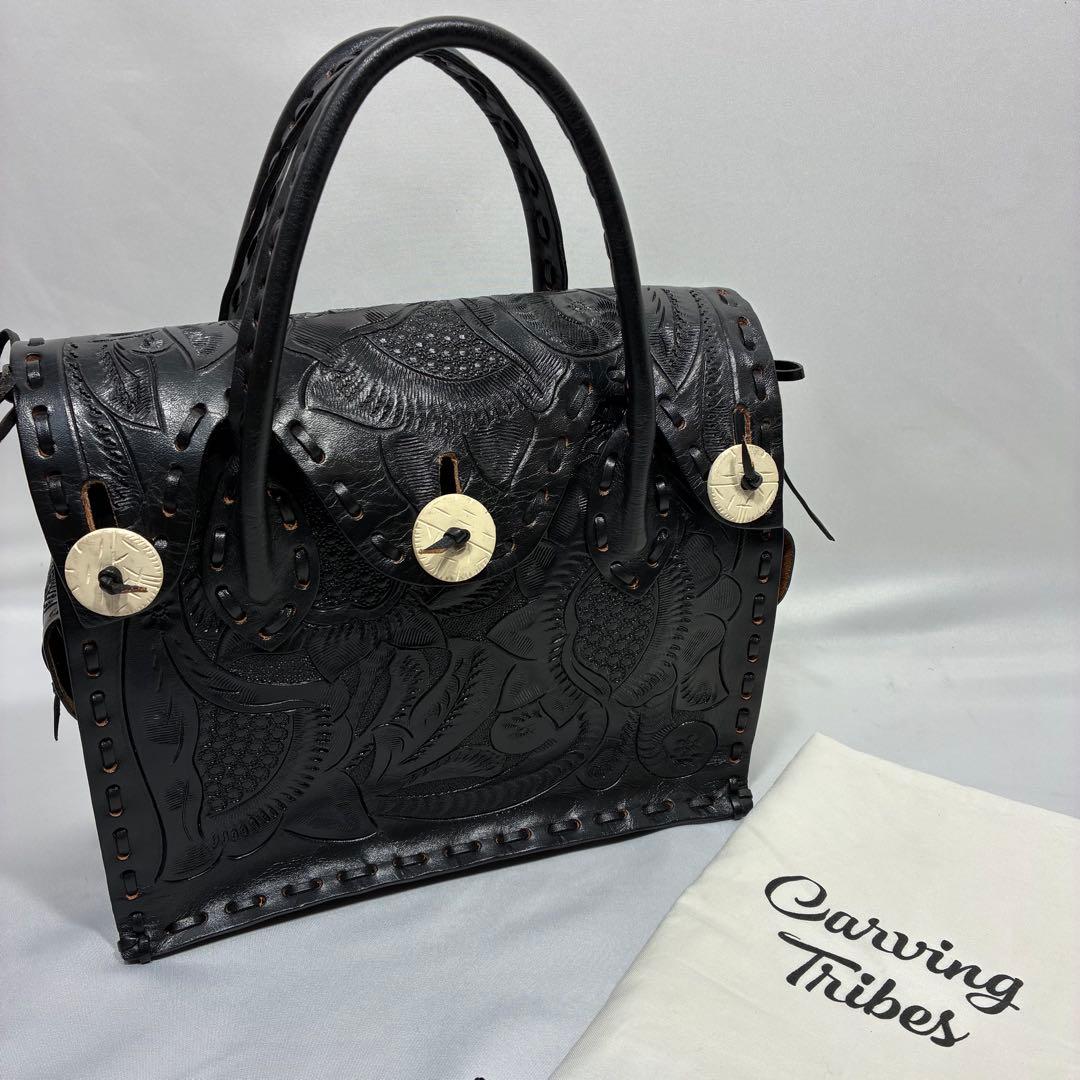 【美品】 Carving tribes Maestra S ハンドバッグ 黒